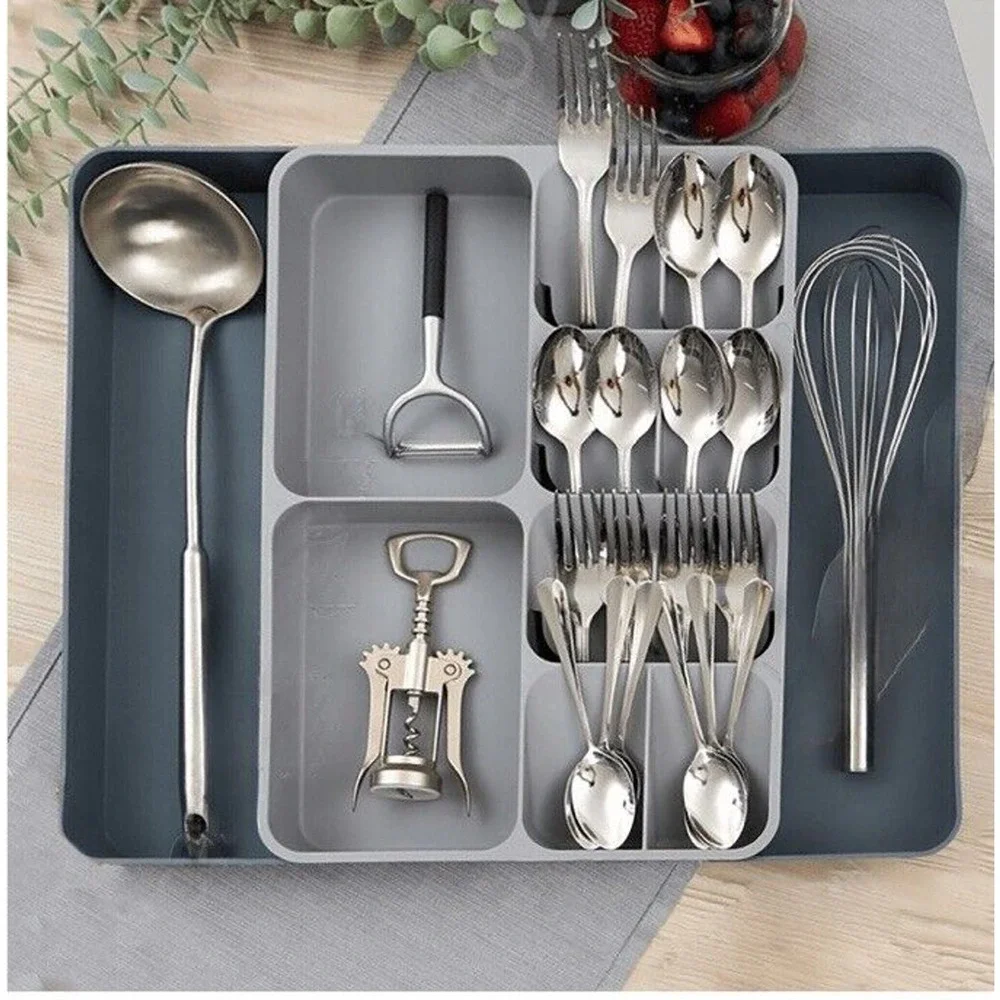 New Kitchen Drawer Organizer Tray‎ Silverware Organizer Storage Tray Expandable